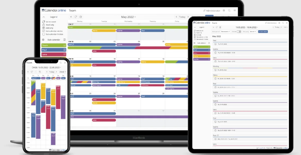 Notre avis sur Calendar.online : un logiciel de calendrier / agenda à découvrir