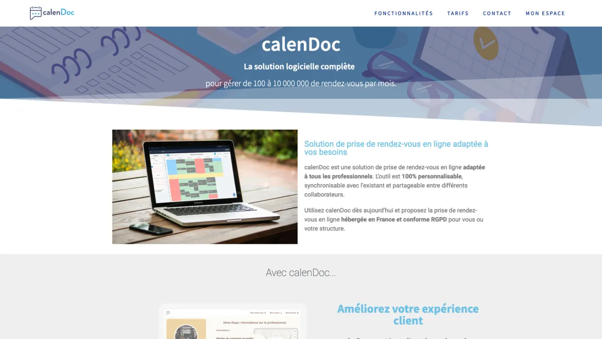 Interface Calendoc : fonctionnalités, prix, alternatives