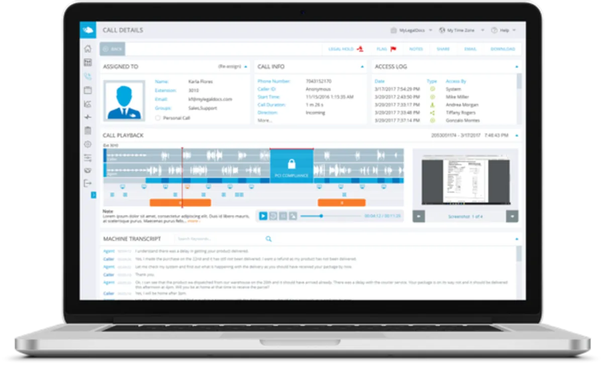 CallCabinet: avis sur le logiciel de conformité (compliance): fonctionnalités, avantages, inconvénients et tarifs
