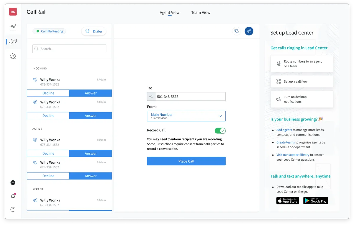 Interface CallRail: image, ergonomie, alternatives Interface CallRail: image, ergonomie, alternatives