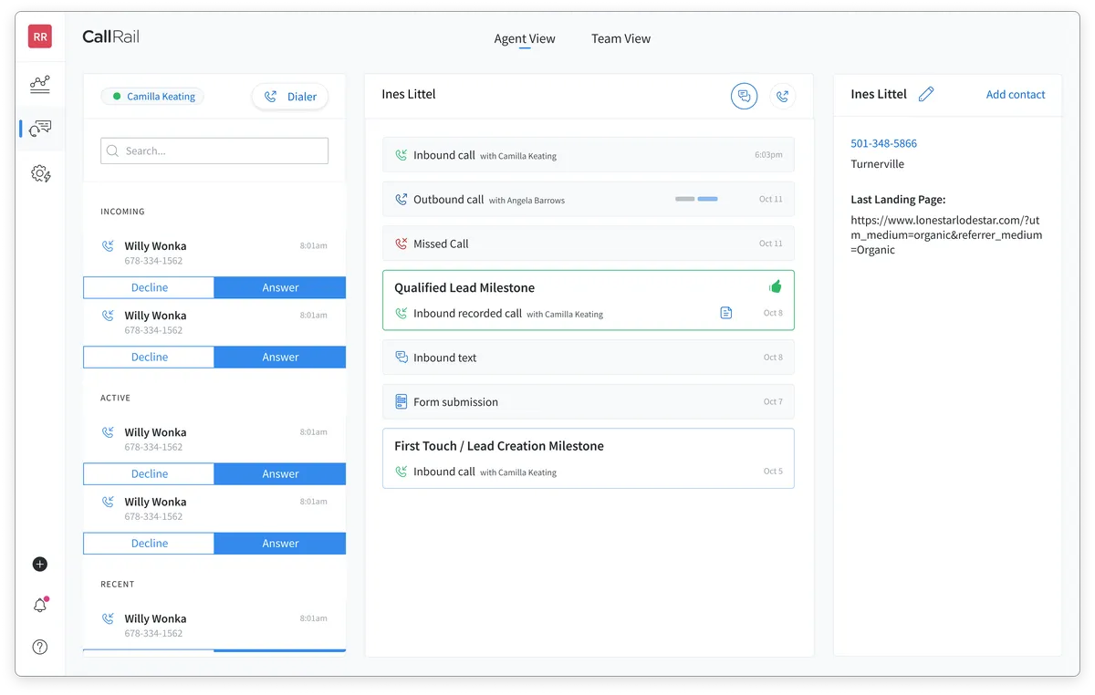 CallRail est un logiciel d'enregistrement des appels téléphoniques très réputé en entreprise car il dispose de nombreuses fonctionnalités et intégrations tierces CallRail est un logiciel d'enregistrement des appels téléphoniques très réputé en entreprise car il dispose de nombreuses fonctionnalités et intégrations tierces