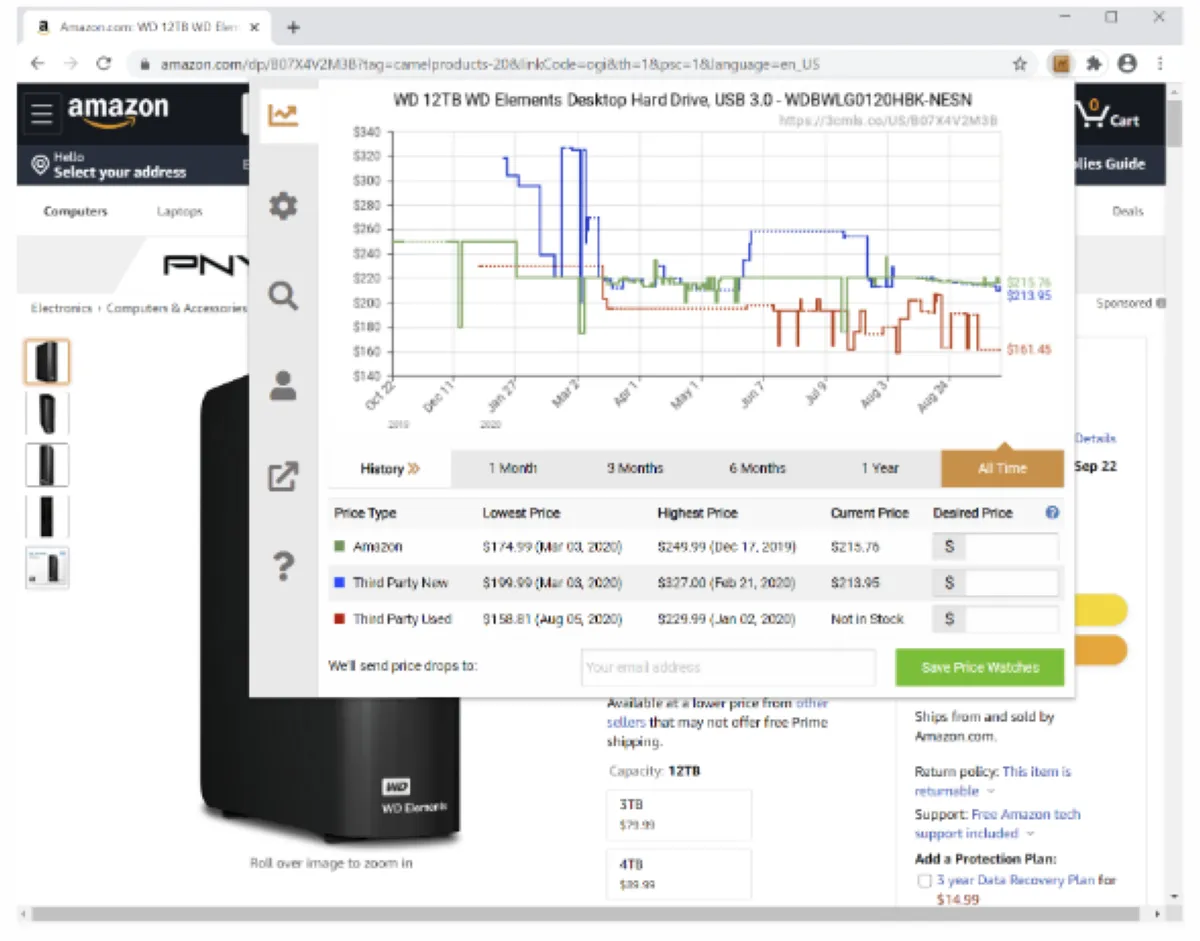 Camelcamelcamel est un logiciel de surveillance des prix très réputé en entreprise car il dispose de nombreuses fonctionnalités et intégrations tierces 