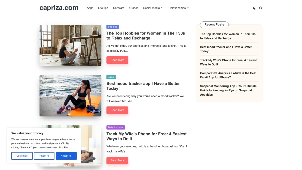 Interface Capriza : image, ergonomie, alternatives