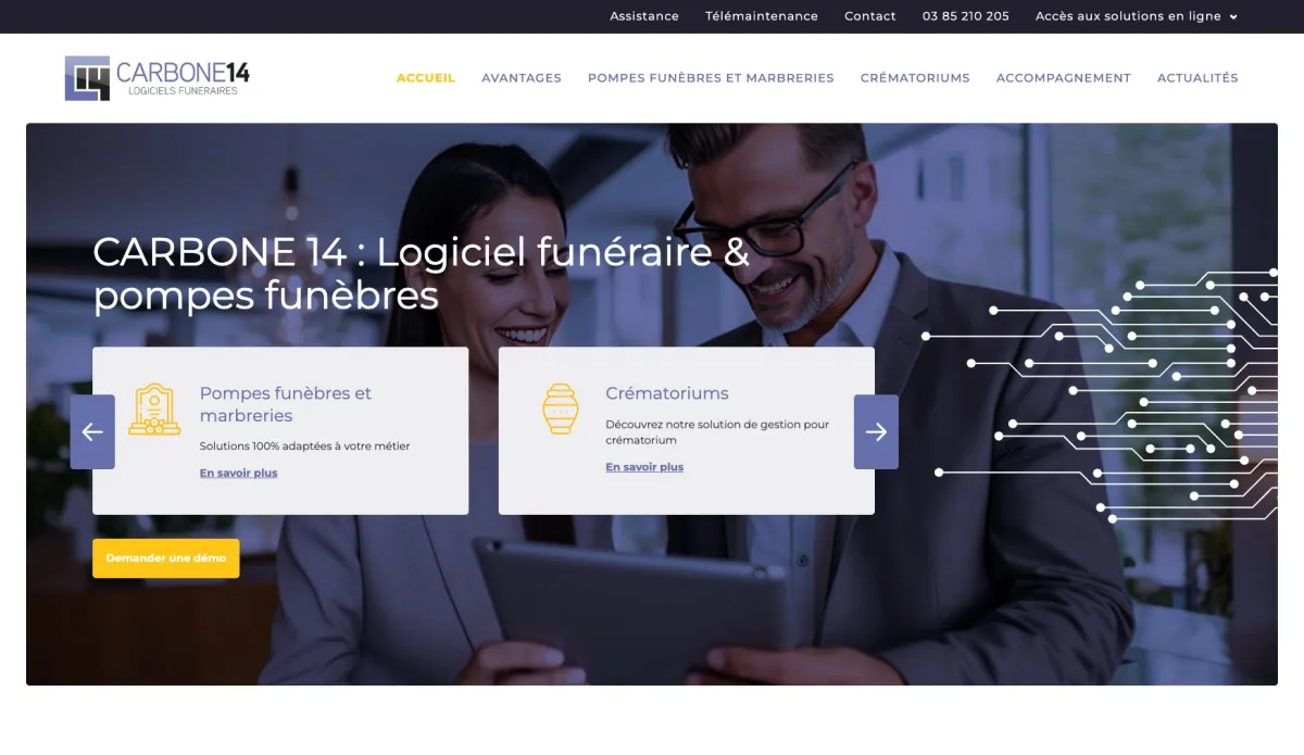 Notre avis sur Carbone 14 : un logiciel pour pompe funèbre et cimetière à découvrir