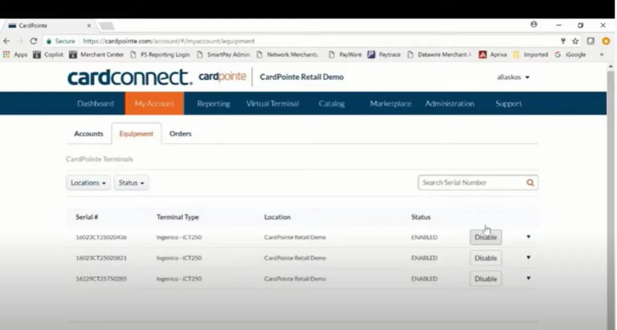 Interface CardConnect: image, ergonomie, alternatives