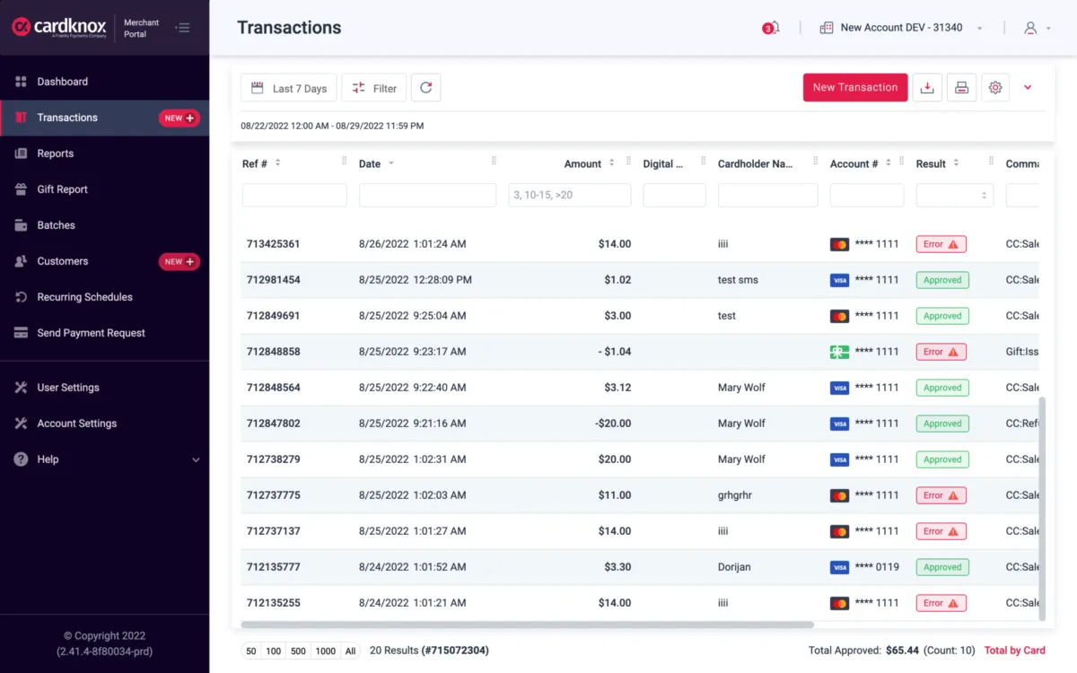 Interface Cardknox: fonctionnalités, prix, alternatives