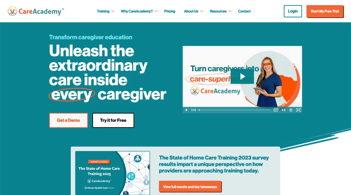 Interface CareAcademy : image, ergonomie, alternatives Interface CareAcademy : image, ergonomie, alternatives