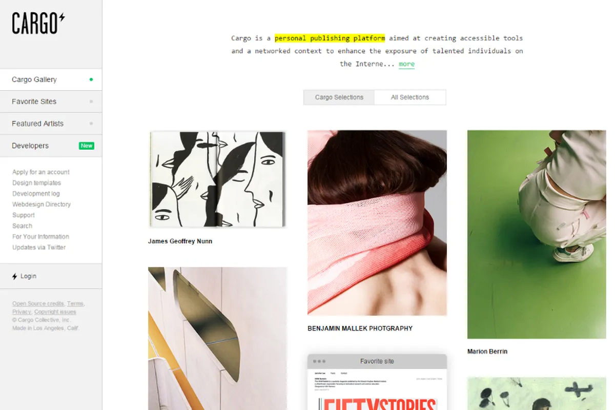 Cargo Collective: avis sur le logiciel CMS: fonctionnalités, avantages, inconvénients et tarifs Cargo Collective: avis sur le logiciel CMS: fonctionnalités, avantages, inconvénients et tarifs