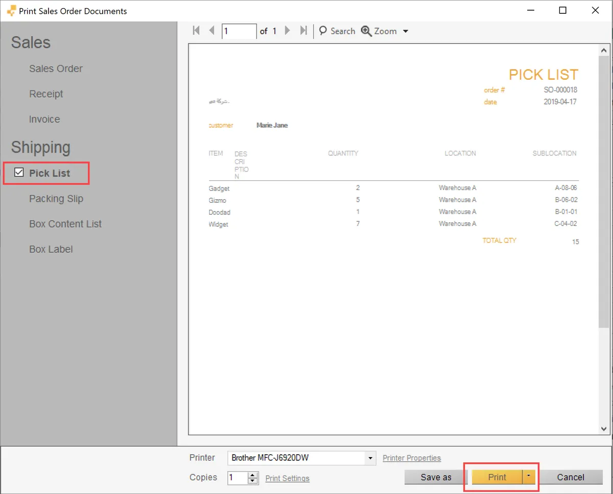 Interface Carta inFlow Inventory: fonctionnalités, prix, alternatives