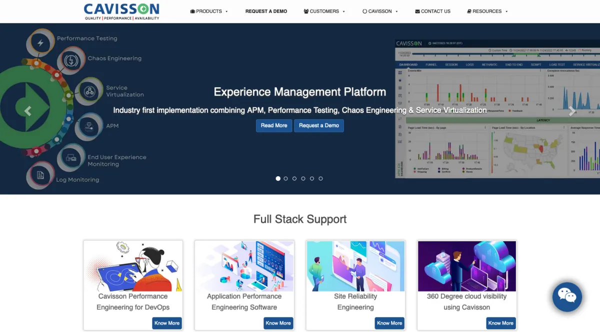 Interface Cavisson NetStorm : fonctionnalités, prix, alternatives