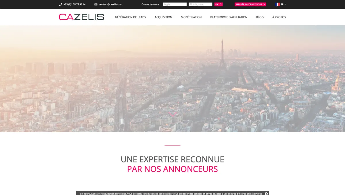 Interface Cazelis Tracking : fonctionnalités, prix, alternatives