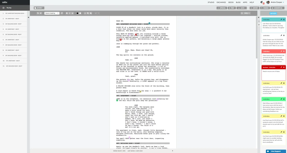 Notre avis sur Celtx : un logiciel de gestion de projet à découvrir