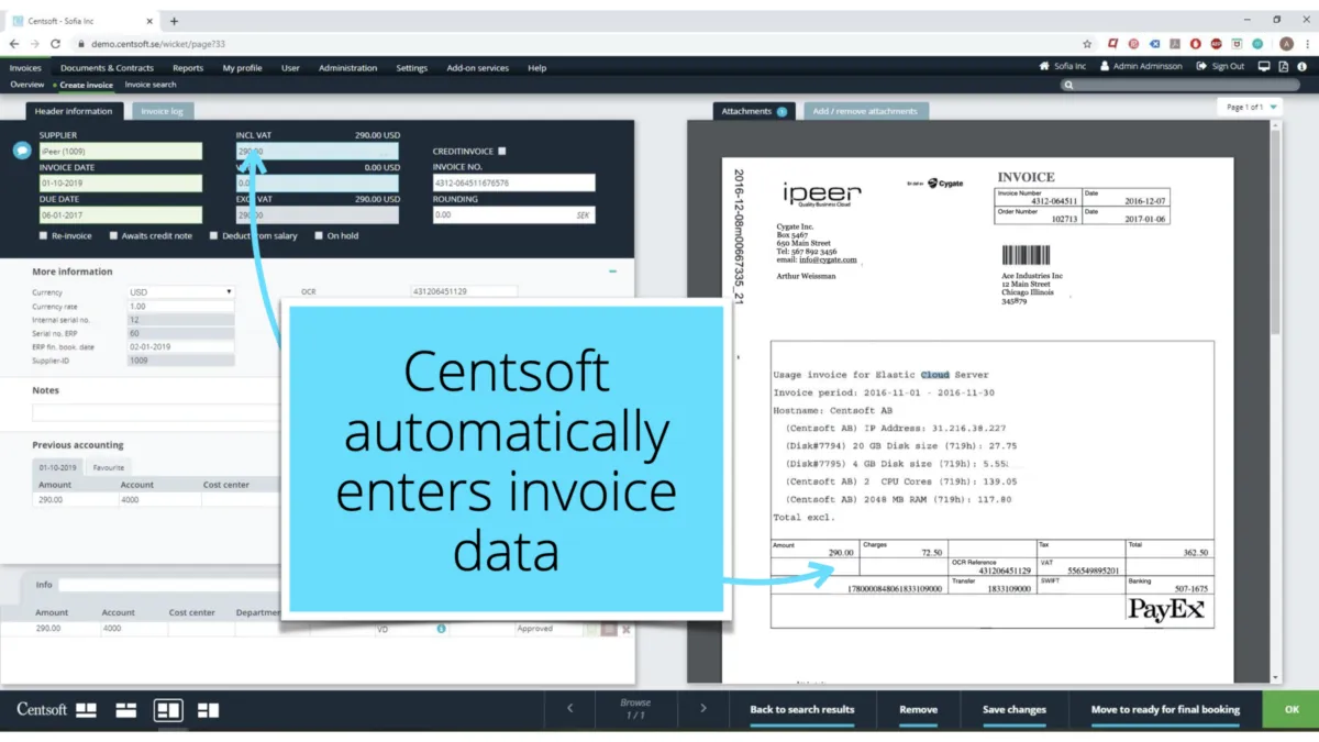 Interface Centsoft: image, ergonomie, alternatives