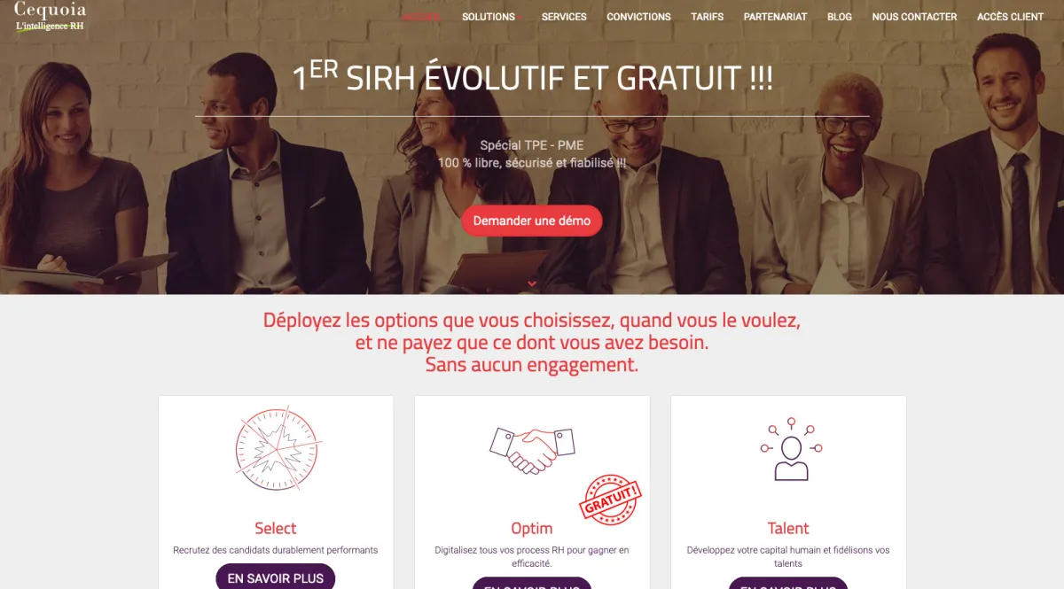 Interface Cequoia HR : fonctionnalités, prix, alternatives