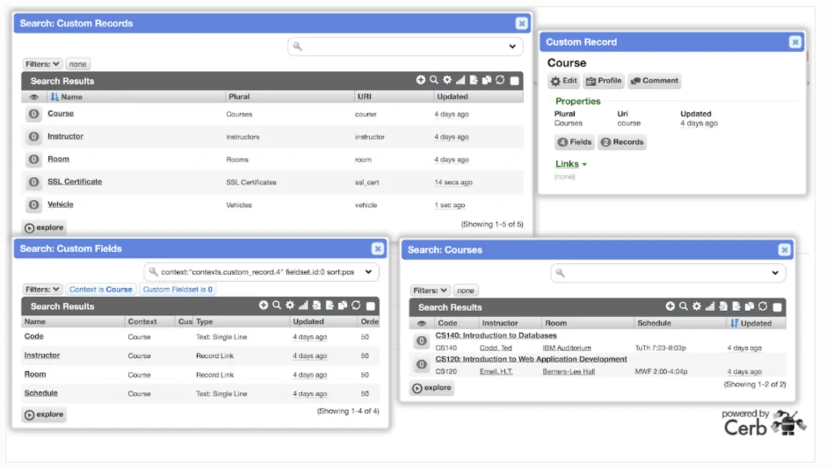 Interface Cerb: fonctionnalités, prix, alternatives