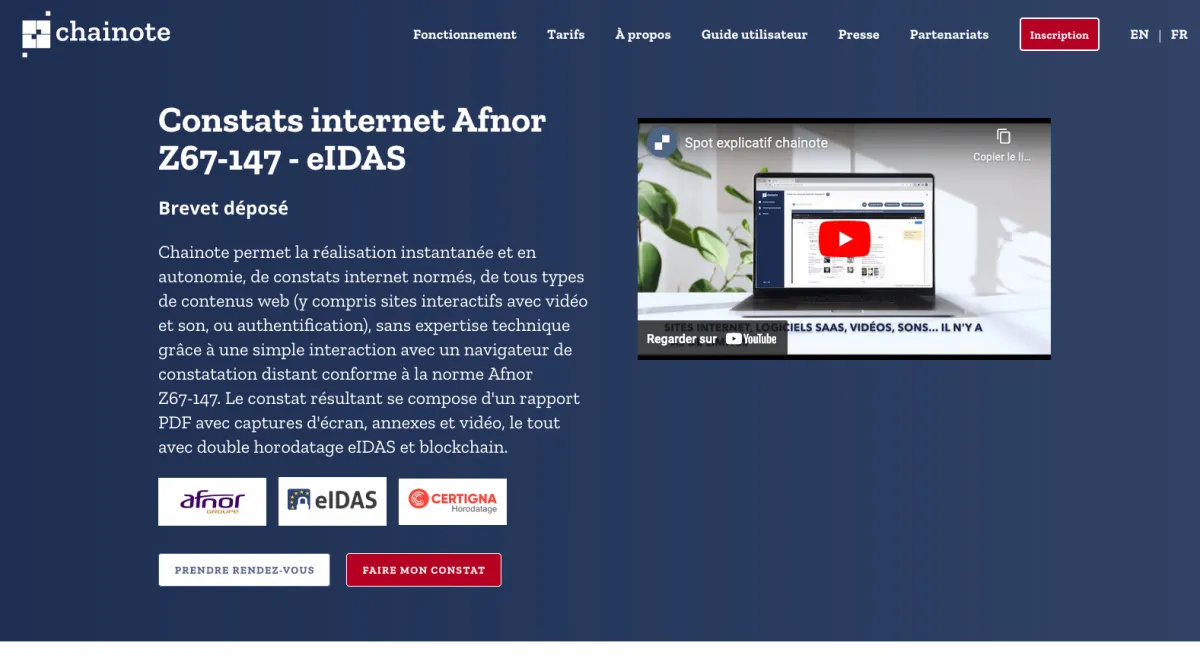 Interface CHAINOTE : fonctionnalités, prix, alternatives