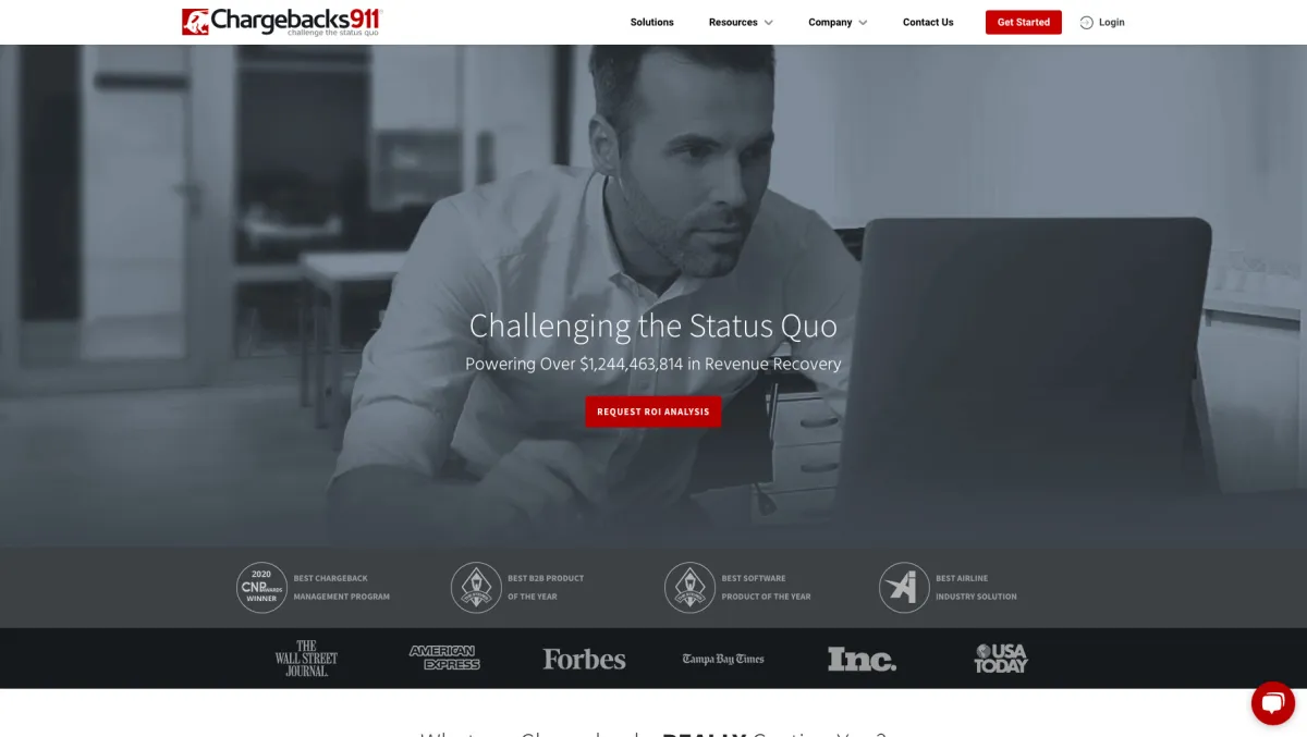 Interface Chargebacks911 : fonctionnalités, prix, alternatives