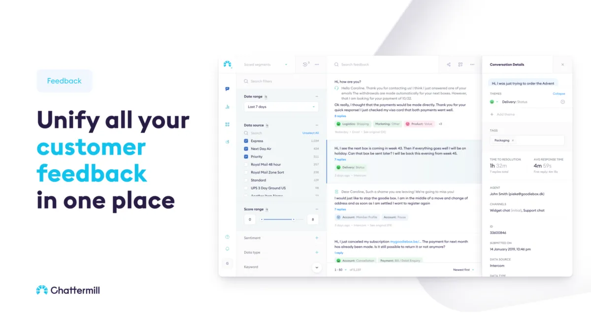 Notre avis sur Chattermill : un logiciel de feedback à 360 degrés à découvrir