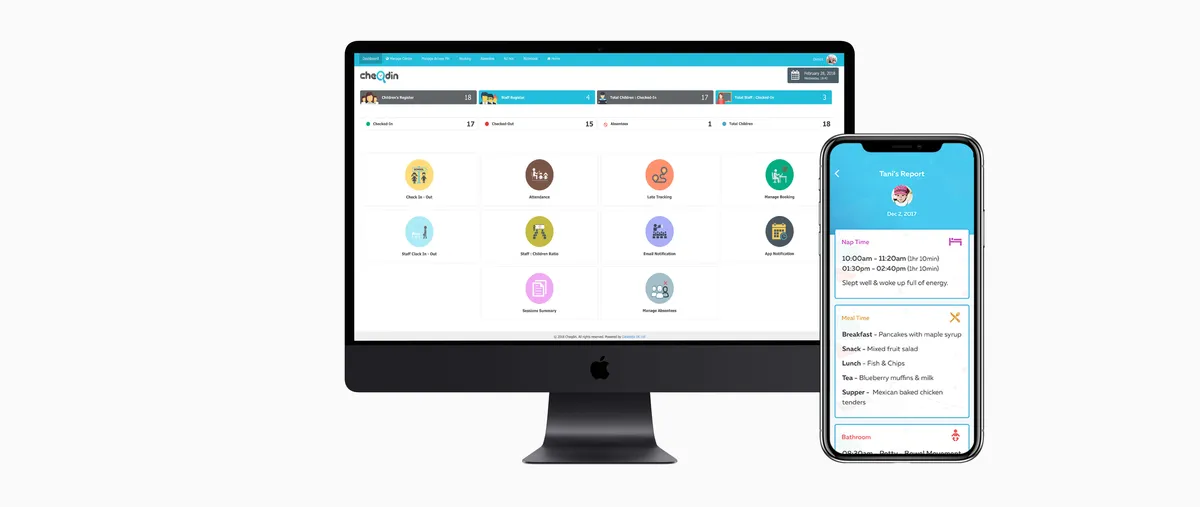 Cheqdin est un logiciel pour garde d'enfants populaire qui existe en version gratuite ou payante (à partir de 8 €) 