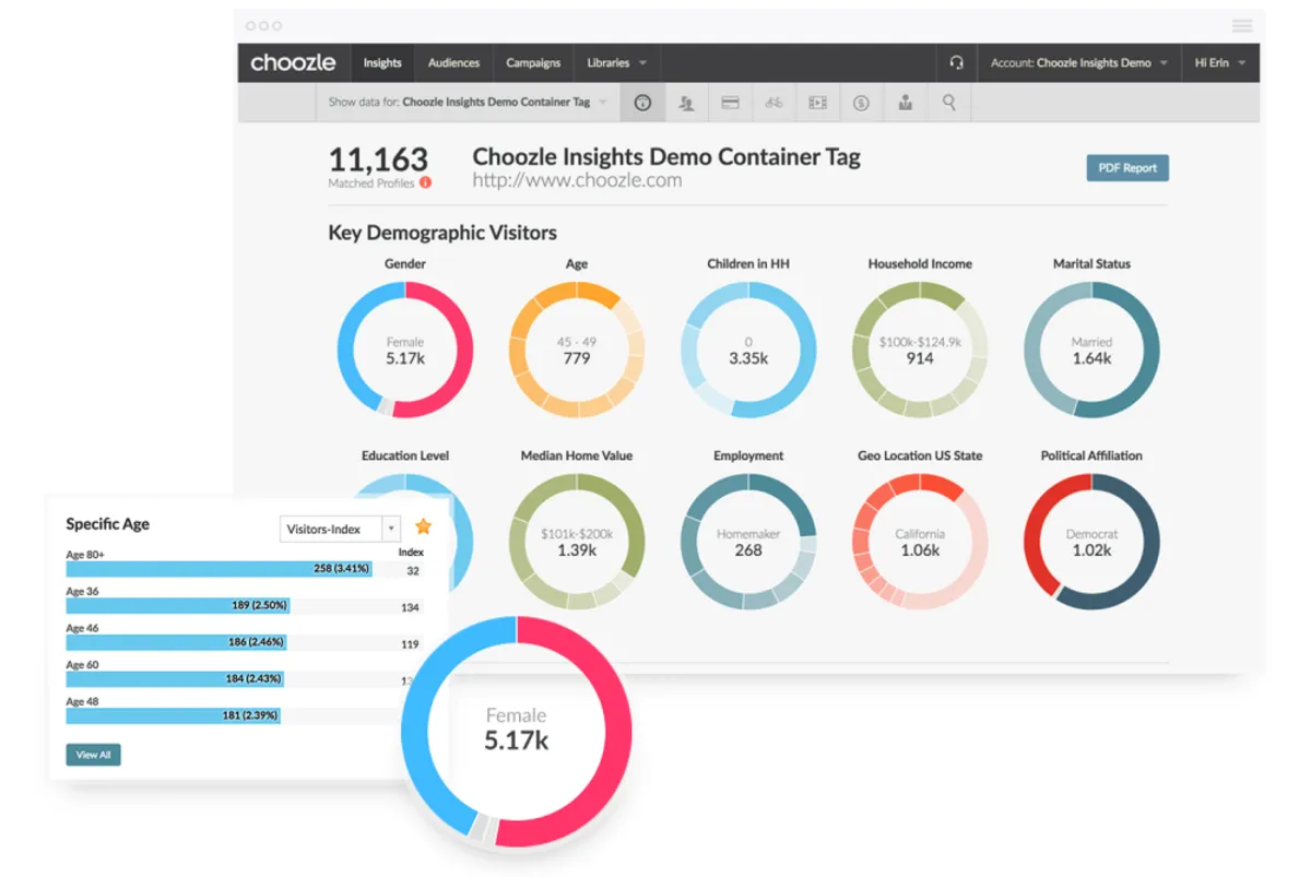 Interface Choozle: fonctionnalités, prix, alternatives