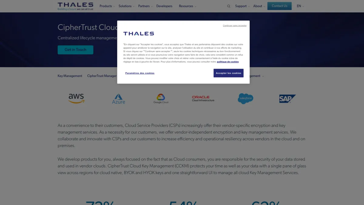 Interface CipherTrust Cloud Key Manager : fonctionnalités, prix, alternatives