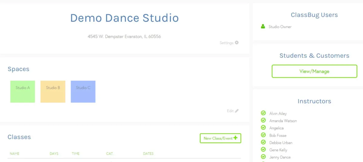 Notre avis sur Classbug : un logiciel pour club de danse à découvrir