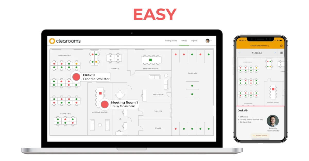 Interface Clearooms: fonctionnalités, prix, alternatives