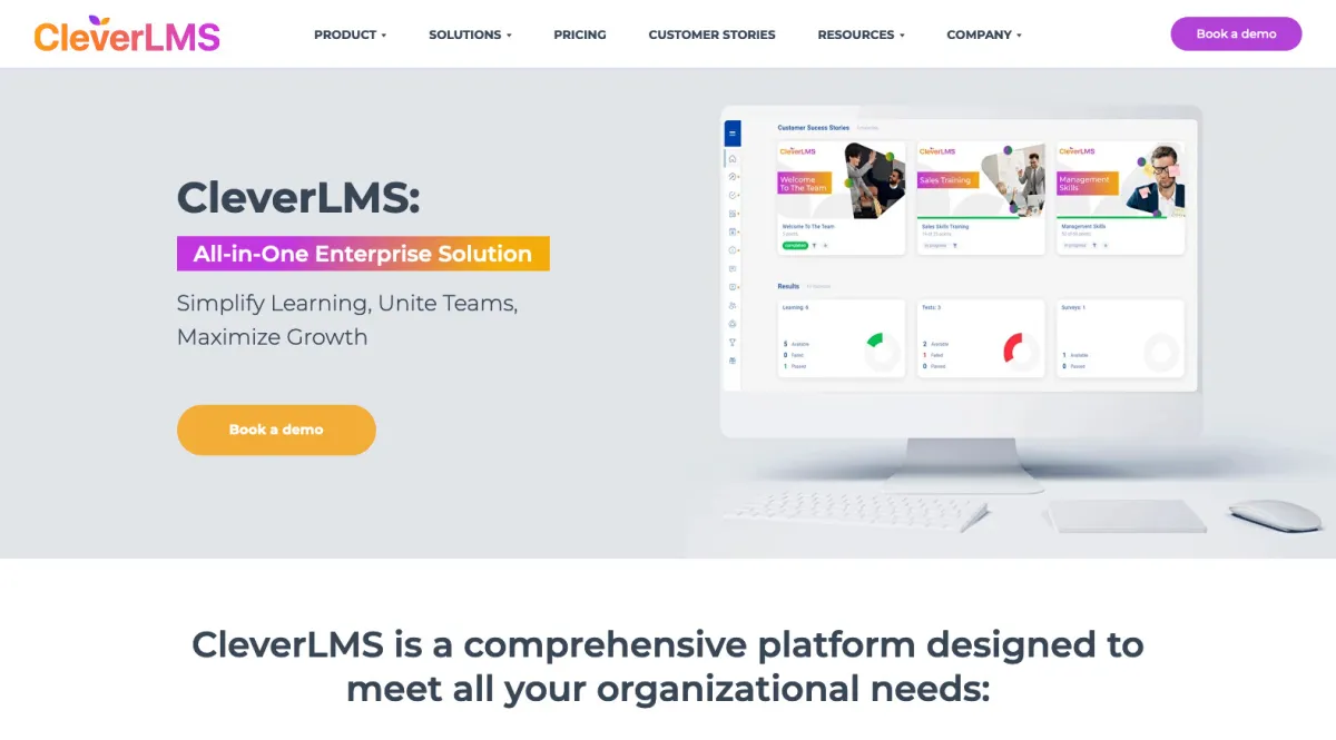 Interface CleverLMS : fonctionnalités, prix, alternatives