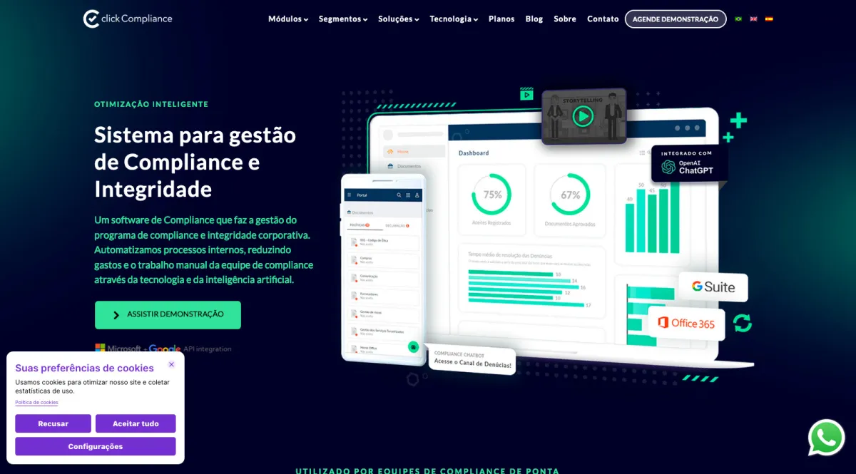 Interface ClickCompliance : image, ergonomie, alternatives