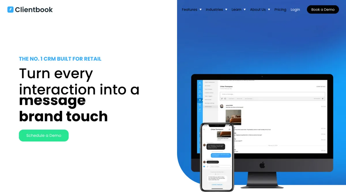Interface Clientbook : fonctionnalités, prix, alternatives