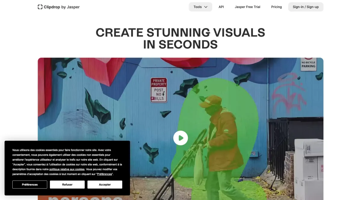 Interface ClipDrop : image, ergonomie, alternatives