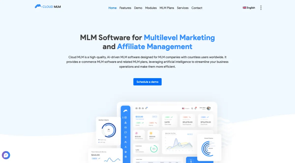 Interface Cloud MLM : fonctionnalités, prix, alternatives