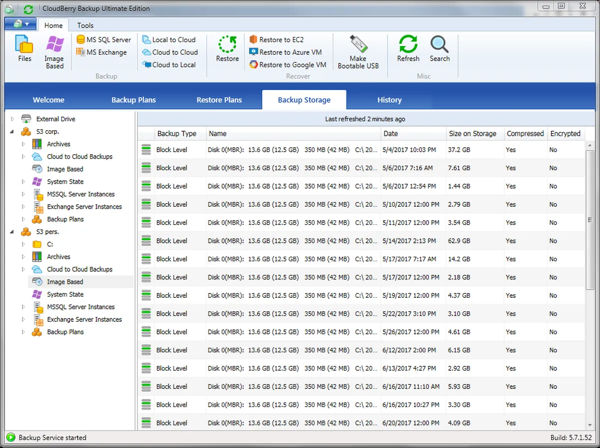 Interface CloudBerry Backup: fonctionnalités, prix, alternatives Interface CloudBerry Backup: fonctionnalités, prix, alternatives