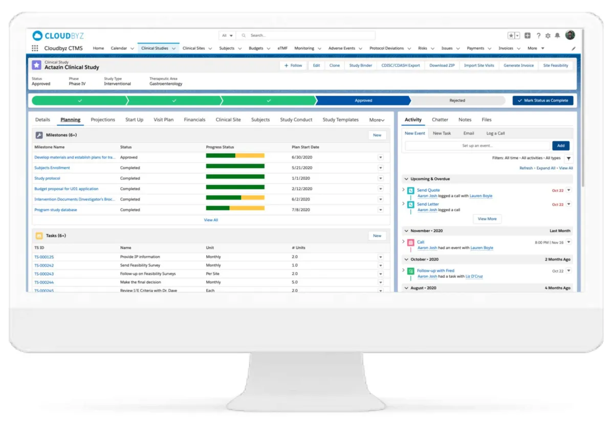 Cloudbyz CTMS est un logiciel pour hôpital très réputé en entreprise car il dispose de nombreuses fonctionnalités et intégrations tierces Cloudbyz CTMS est un logiciel pour hôpital très réputé en entreprise car il dispose de nombreuses fonctionnalités et intégrations tierces