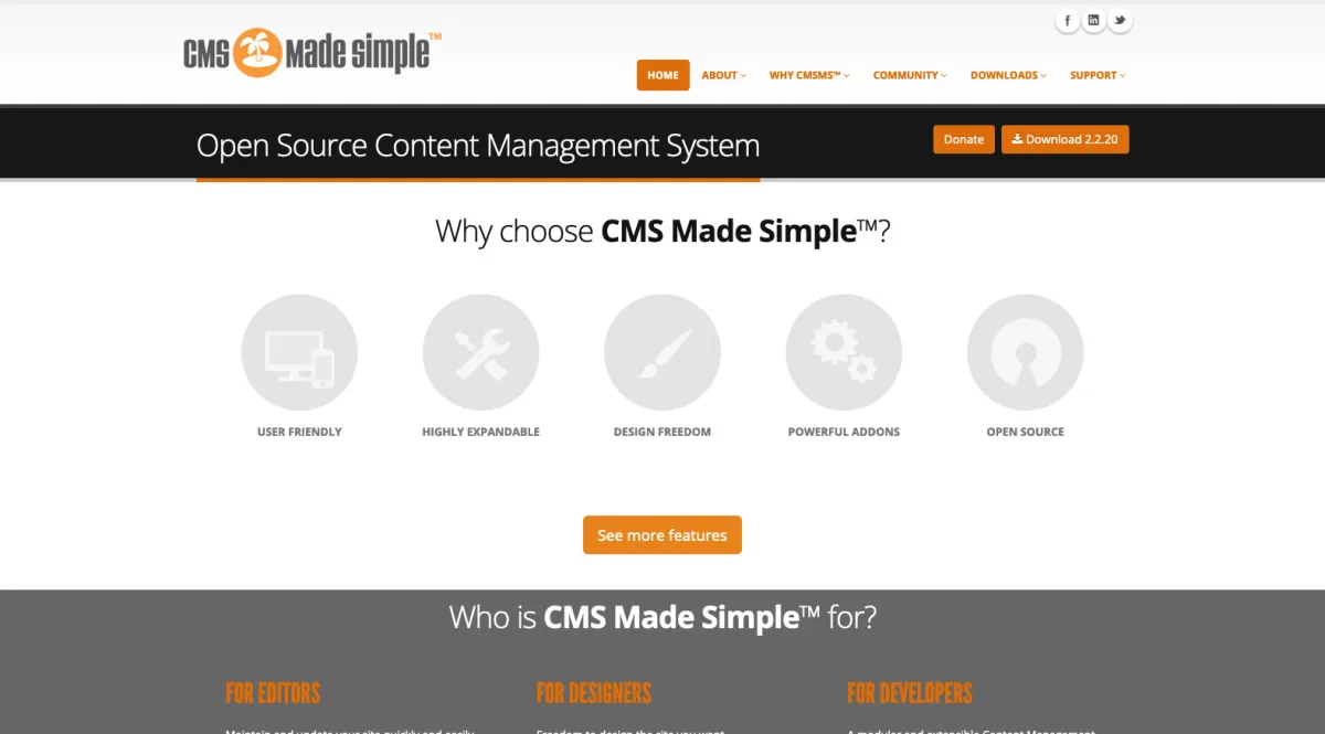 Interface CMS Made Simple : fonctionnalités, prix, alternatives Interface CMS Made Simple : fonctionnalités, prix, alternatives