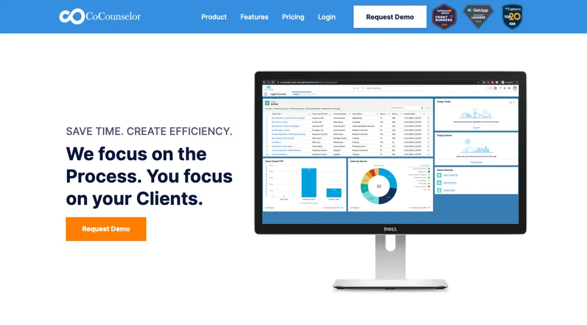 Interface Cocounselor : fonctionnalités, prix, alternatives