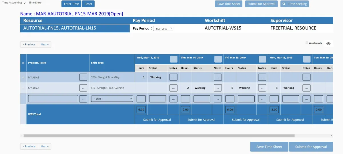Interface Coexsys Timekeeping: fonctionnalités, prix, alternatives
