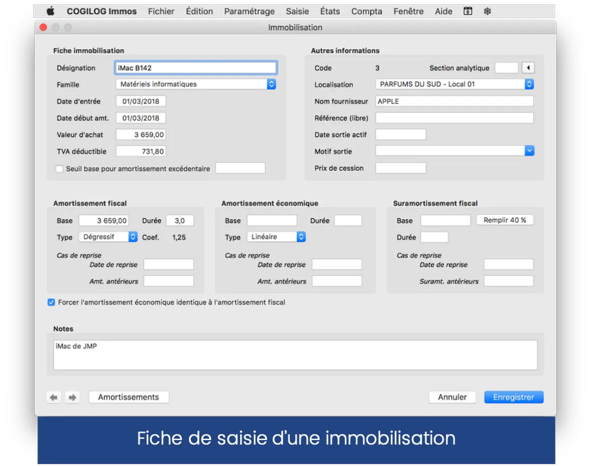 Notre avis sur Cogilog Immobilisations : un logiciel de gestion des immobilisations à découvrir