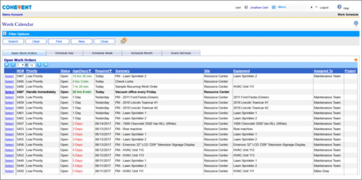 Interface Coherent Maintenance: fonctionnalités, prix, alternatives