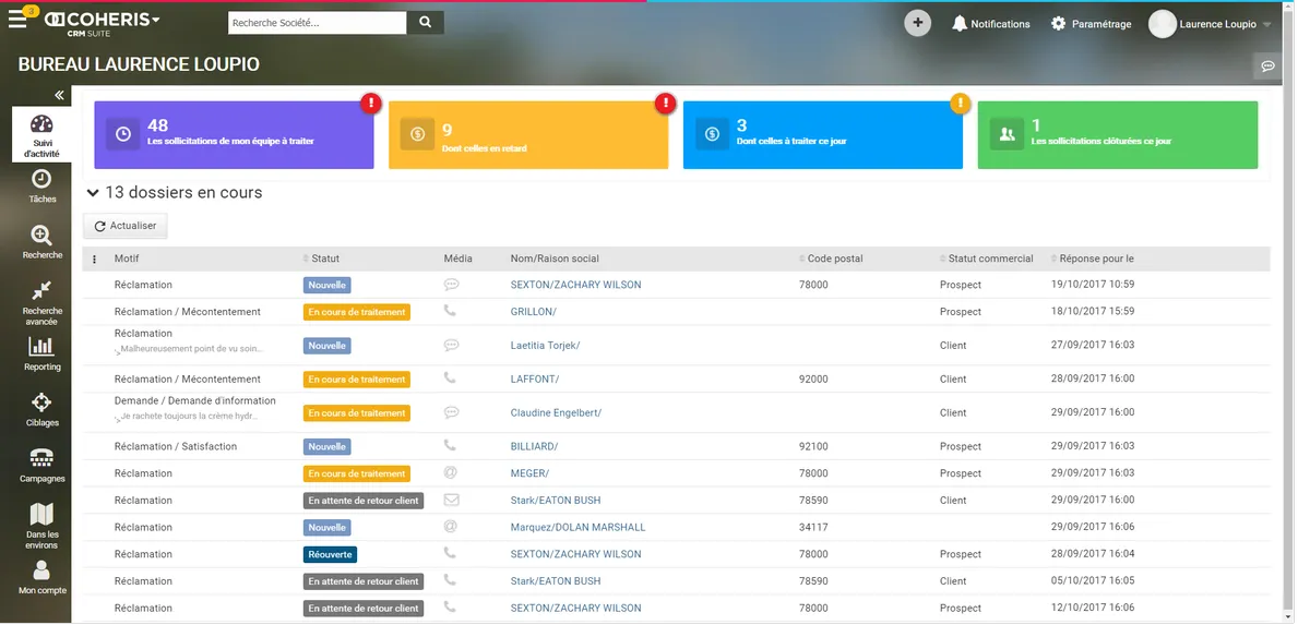 Notre avis sur Coheris CRM : un logiciel CRM à découvrir