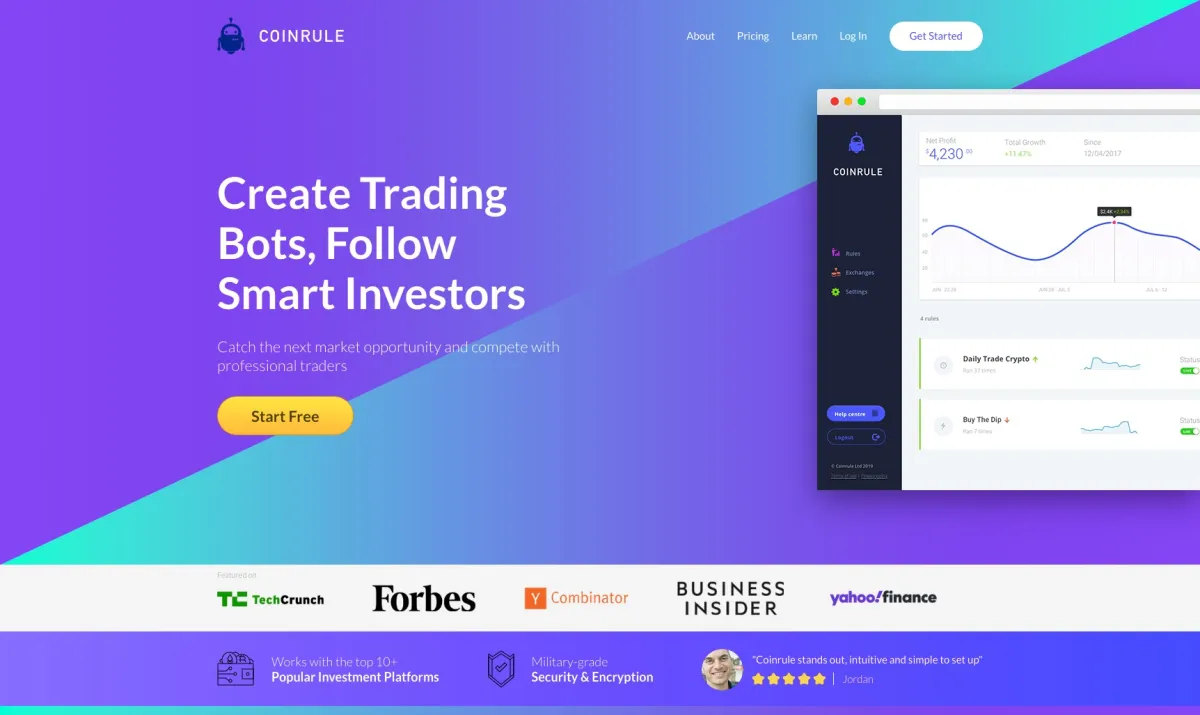 Interface Coinrule : image, ergonomie, alternatives Interface Coinrule : image, ergonomie, alternatives