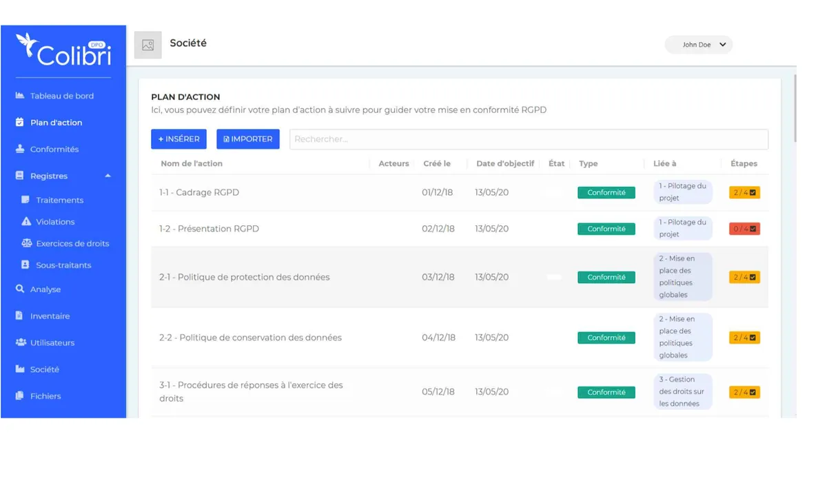 Colibri DPO: avis sur le logiciel RGPD (GDPR compliance): fonctionnalités, avantages, inconvénients et tarifs Colibri DPO: avis sur le logiciel RGPD (GDPR compliance): fonctionnalités, avantages, inconvénients et tarifs