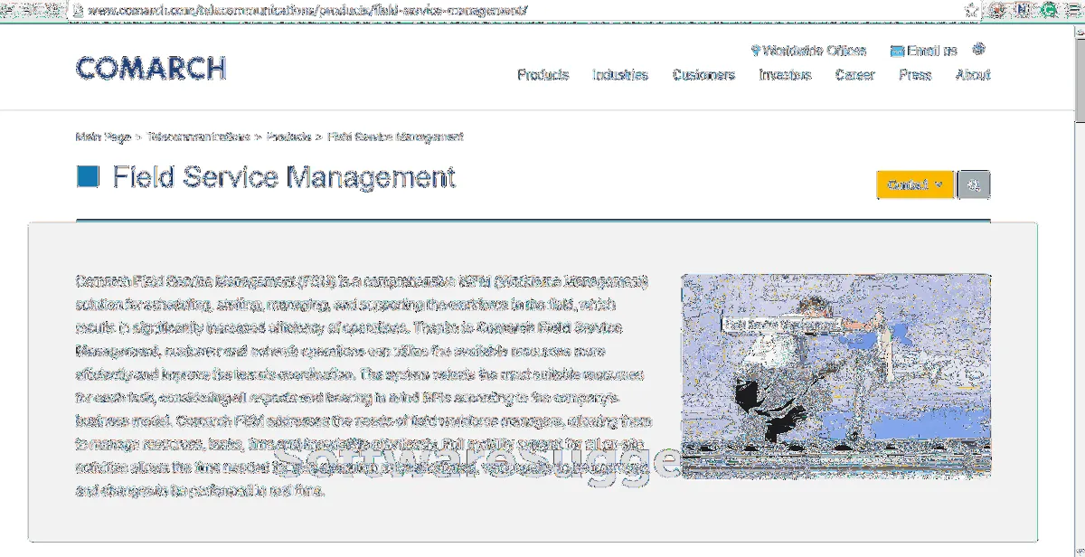 Notre avis sur Comarch : un logiciel de gestion des interventions et tournées sur le terrain (FSM: field service) à découvrir