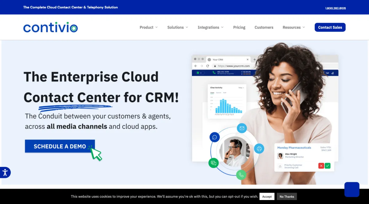 Interface Contivio Contact Center : fonctionnalités, prix, alternatives Interface Contivio Contact Center : fonctionnalités, prix, alternatives