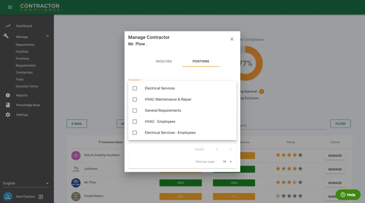 Interface Contractor Compliance: image, ergonomie, alternatives Interface Contractor Compliance: image, ergonomie, alternatives