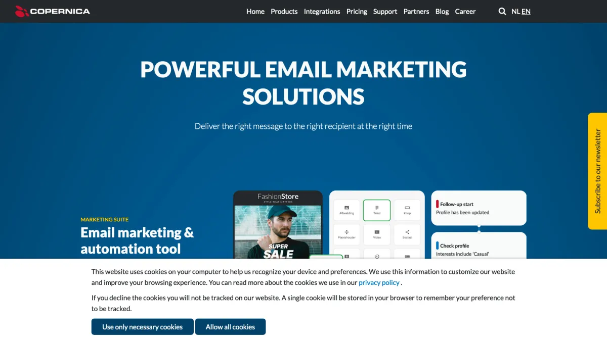 Notre avis sur Copernica Email Marketing : un logiciel d'emailing et newsletters (marketing par email) à découvrir