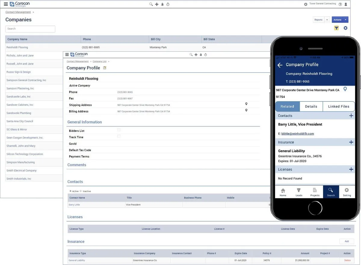 Corecon: avis sur le logiciel pour la construction: fonctionnalités, avantages, inconvénients et tarifs