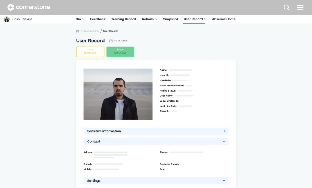 Interface Cornerstone HR: fonctionnalités, prix, alternatives