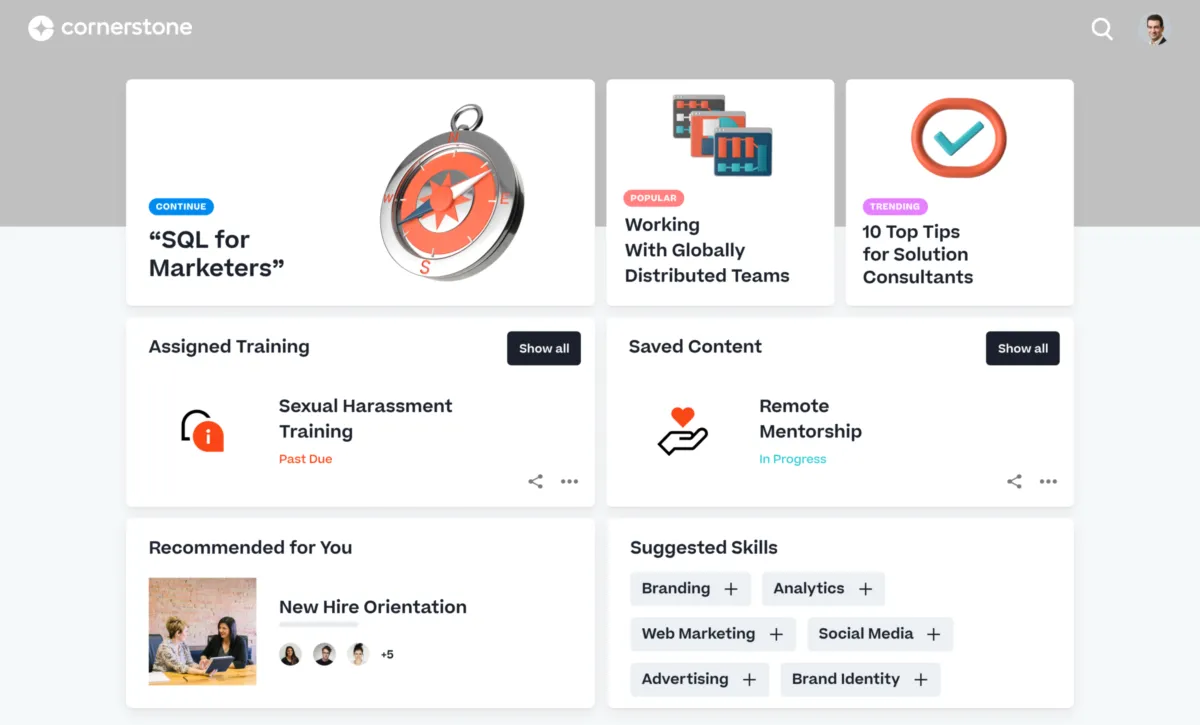 Cornerstone LMS: avis sur le logiciel LMS (learning management system): fonctionnalités, avantages, inconvénients et tarifs