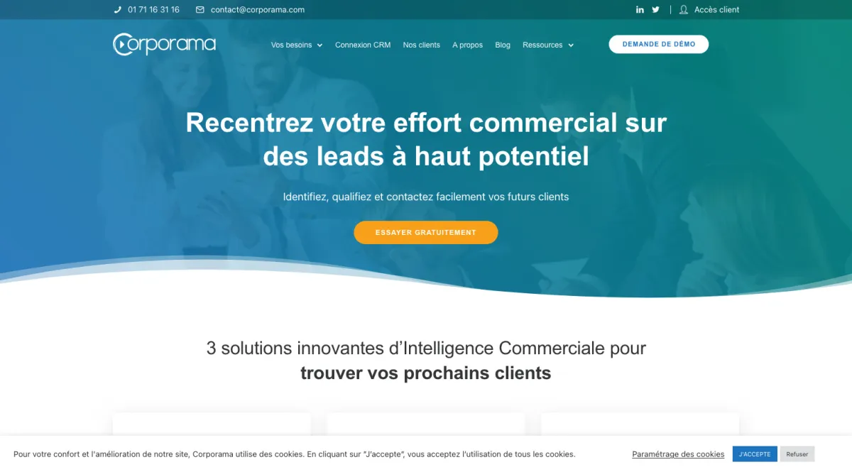Interface Corporama : fonctionnalités, prix, alternatives